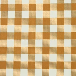 EMINZA Nappe rectangulaire coton enduit (150 x 350 cm) Vichy Jaune moutarde Clearance