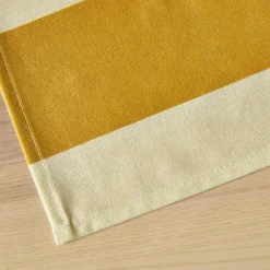 EMINZA Nappe rectangulaire coton enduit (150 x 350 cm) Clementine Jaune moutarde Sale