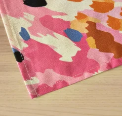 EMINZA Nappe rectangulaire coton enduit (150 x 350 cm) Mowgli Multicolore New