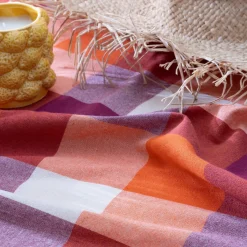 Atmosphera, cru017dateur d'intu017drieur Nappe rectangulaire coton (150 x 250 cm) Madras Multicolore