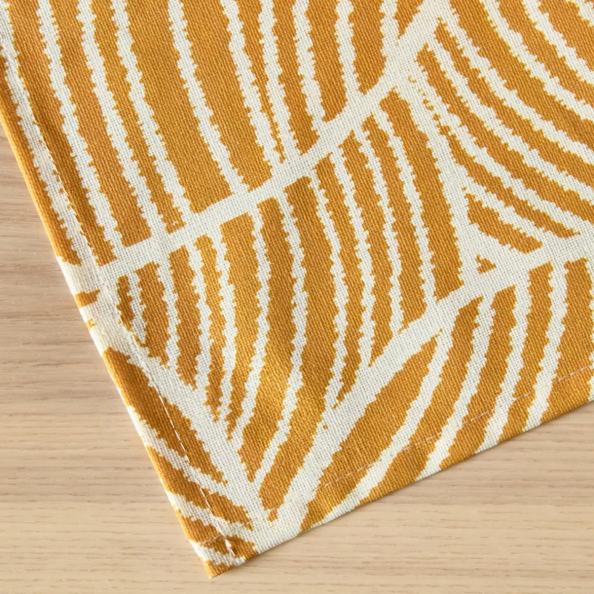 EMINZA Nappe rectangulaire coton enduit (150 x 350 cm) Sarah Jaune moutarde Clearance