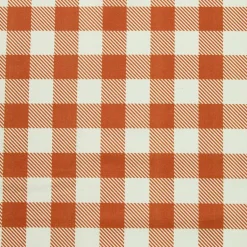 EMINZA Nappe rectangulaire coton enduit (150 x 250 cm) Vichy Terracotta Best