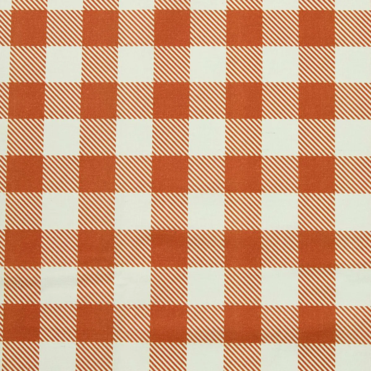 EMINZA Nappe rectangulaire coton enduit (150 x 250 cm) Vichy Terracotta Best