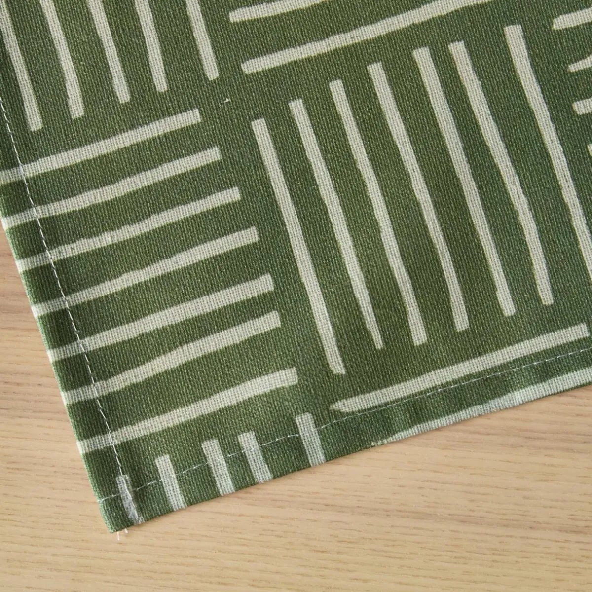 EMINZA Nappe rectangulaire coton enduit (150 x 350 cm) Paolo e Vert New