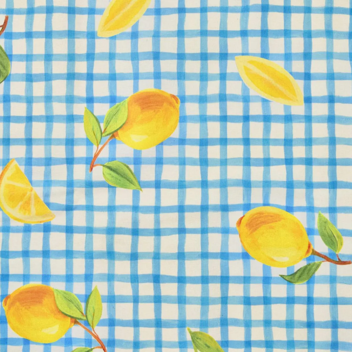 EMINZA Nappe rectangulaire coton enduit (150 x 350 cm) Menton e Bleu Sale