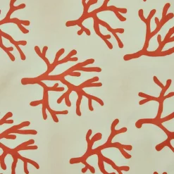 EMINZA Nappe rectangulaire coton enduit (150 x 250 cm) Moorea Corail Orange New
