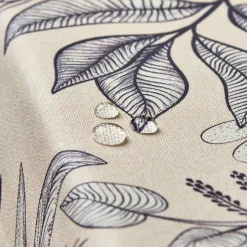 EMINZA Nappe rectangulaire coton enduit (150 x 350 cm) Colibri e Gris