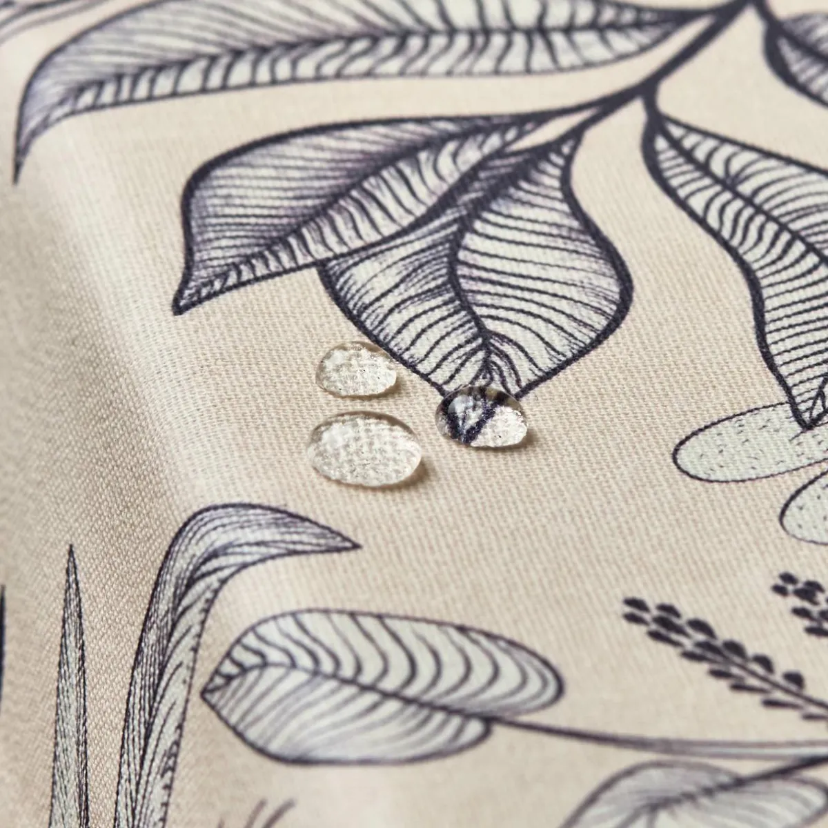 EMINZA Nappe rectangulaire coton enduit (150 x 350 cm) Colibri e Gris