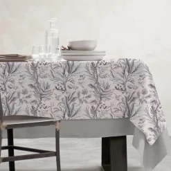 EMINZA Nappe rectangulaire coton enduit (150 x 350 cm) Colibri e Gris