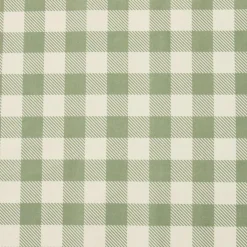 EMINZA Nappe rectangulaire coton enduit (150 x 350 cm) Vichy Vert sauge Outlet