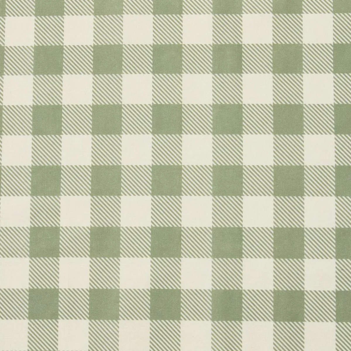 EMINZA Nappe rectangulaire coton enduit (150 x 350 cm) Vichy Vert sauge Outlet