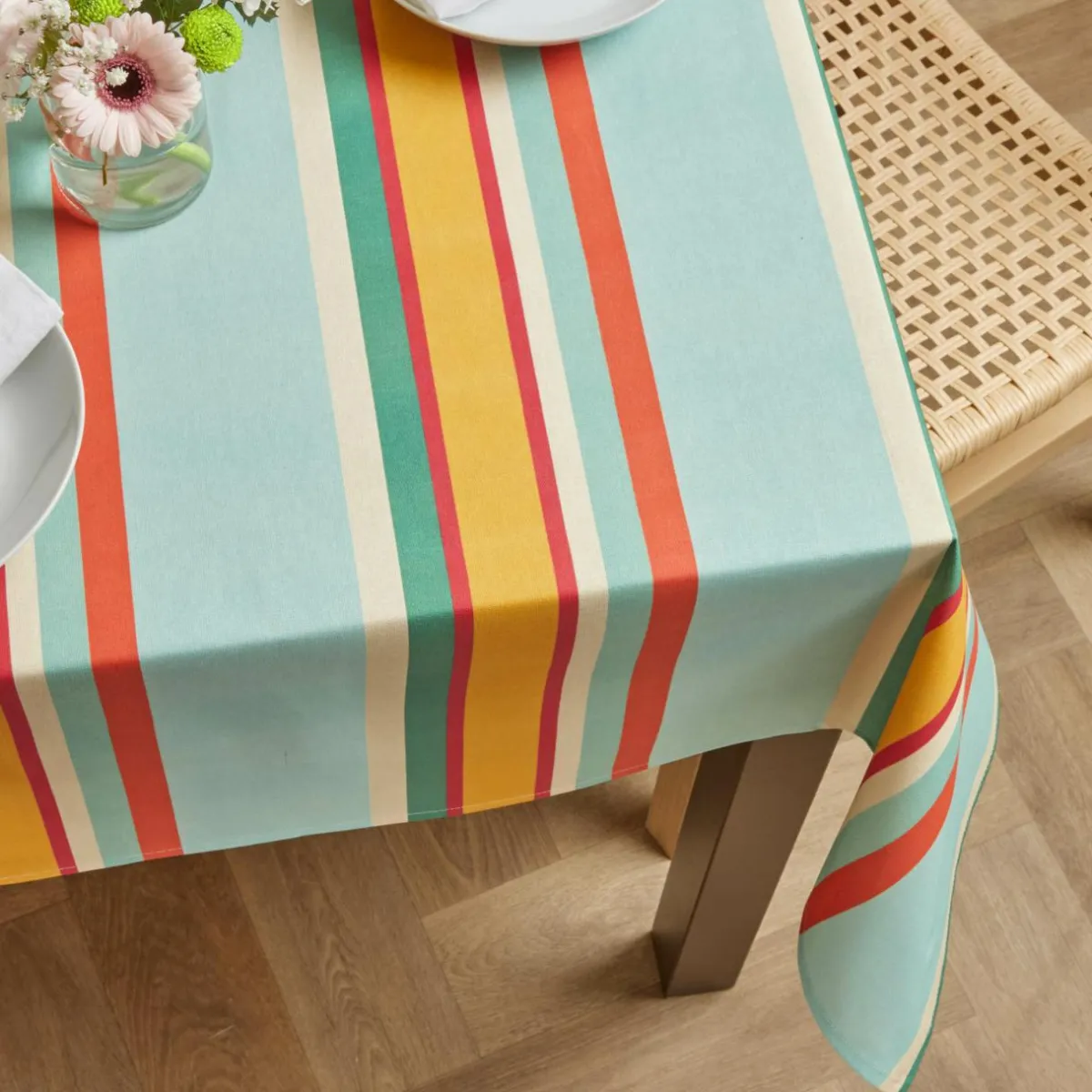 EMINZA Nappe rectangulaire coton enduit (150 x 250 cm) Cervione Multicolore Best