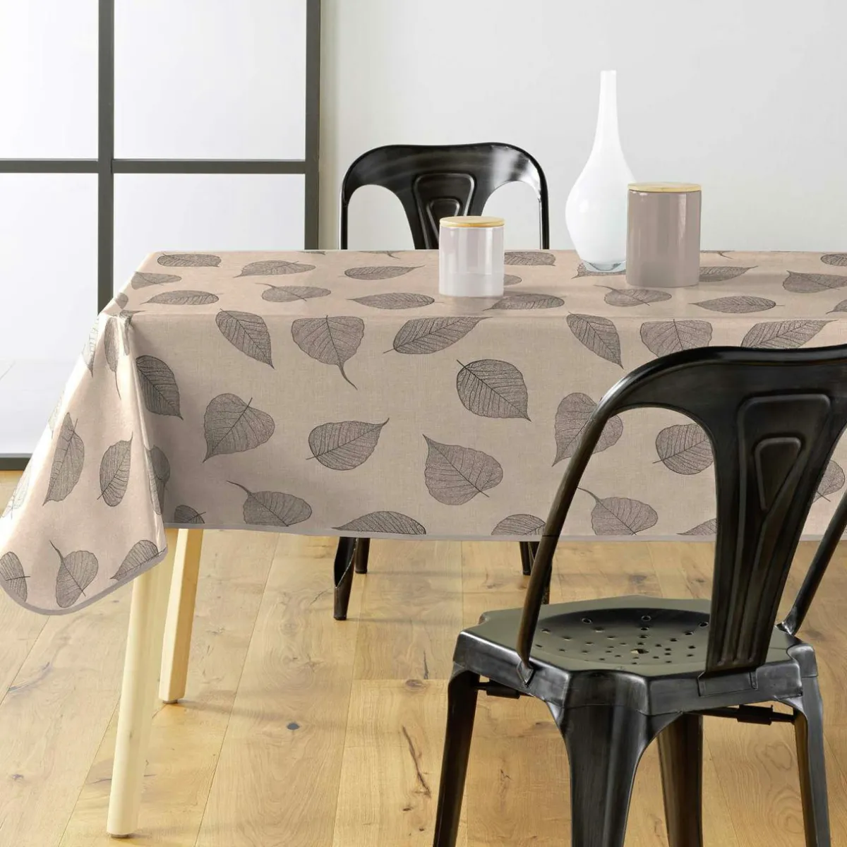 douceur d'intu017drieur Nappe rectangulaire enduite PVC (140 x 240 cm) Feuillys Beige Online