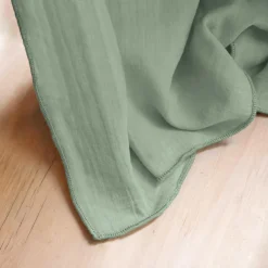 EMINZA Nappe rectangulaire gaze de coton (150 x 350 cm) Gaïa eucalyptus Vert Sale