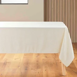 douceur d'intu017drieur Nappe rectangulaire lin (140 x 240 cm) Pauline Ecru New