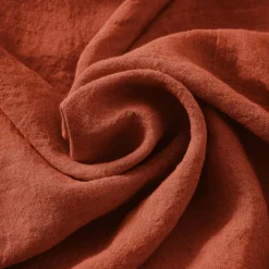 EMINZA Nappe rectangulaire lin lavé (170 x 250 cm) Louise Terracotta Hot