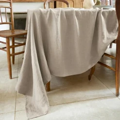 EMINZA Nappe rectangulaire lin lavé (170 x 250 cm) Louise Beige Sale