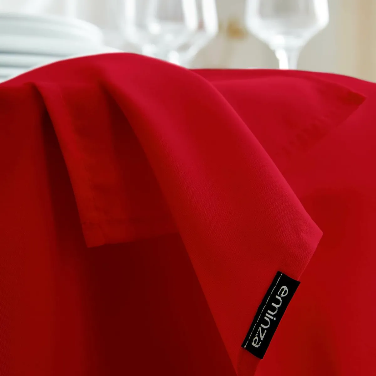 EMINZA Nappe ronde anti tache (180 cm) Elise Rouge Sale