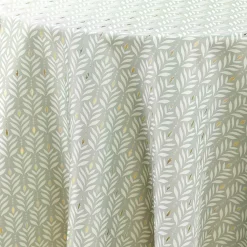 douceur d'intu017drieur Nappe ronde anti tache (180 cm) Piana Vert sauge Discount