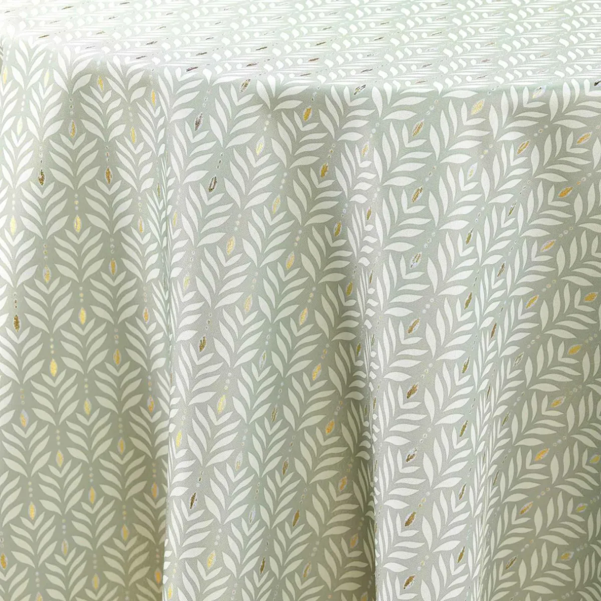douceur d'intu017drieur Nappe ronde anti tache (180 cm) Piana Vert sauge Discount