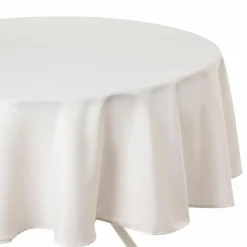 ATMOSPHERA Nappe ronde anti tache (D180 cm) Lina Ivoire New