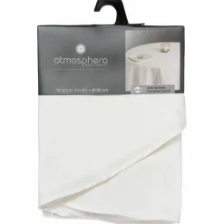 ATMOSPHERA Nappe ronde anti tache (D180 cm) Lina Ivoire New