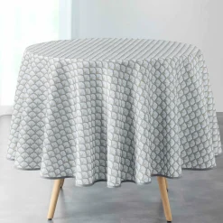 DOUCEUR D'INTERIEUR Nappe ronde anti tache (D180 cm) Artchic he Blanc Hot