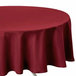 ATMOSPHERA Nappe ronde anti tache (D180 cm) Lina Rouge Bordeaux