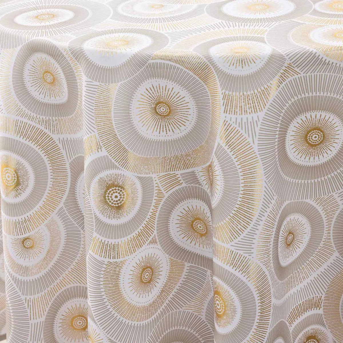 douceur d'intu017drieur Nappe ronde antitache (180 cm) Eclipse he Blanc