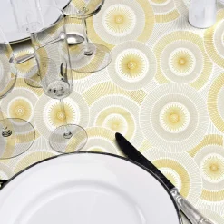 douceur d'intu017drieur Nappe ronde antitache (180 cm) Eclipse he Blanc