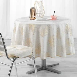 DOUCEUR D'INTERIEUR Nappe ronde (D180 cm) Sunny Gold Or Sale