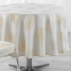 DOUCEUR D'INTERIEUR Nappe ronde (D180 cm) Sunny Gold Or Sale