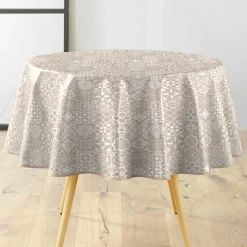 douceur d'intu017drieur Nappe ronde enduite PVC (160 cm) Carella he Blanc Clearance