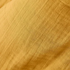 EMINZA Nappe ronde gaze de coton (180 cm) Gaïa Jaune safran Discount
