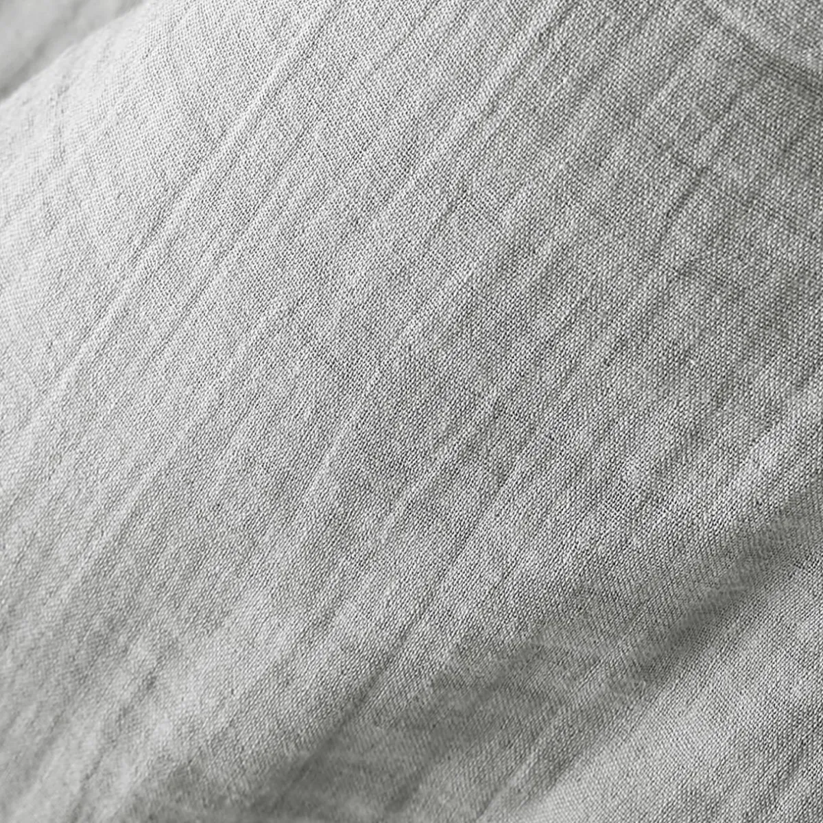 EMINZA Nappe ronde gaze de coton (180 cm) Gaïa Gris nuage Gris clair Outlet