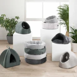 LOVE STORY Niche d'intérieur avec jouet pour chat Sweet L35 cm Gris clair Hot