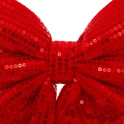 JJA Noeud de Noël (H24 cm) Prestige sequins Rouge Discount