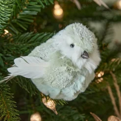 KAEMINGK Oiseau sur clip (H10 cm) Moineau Menthe blanche Vert
