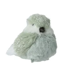 KAEMINGK Oiseau sur clip (H10 cm) Moineau Menthe blanche Vert