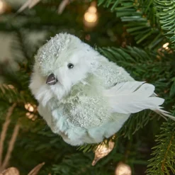 KAEMINGK Oiseau sur clip (H10 cm) Pinson Menthe blanche Vert Outlet