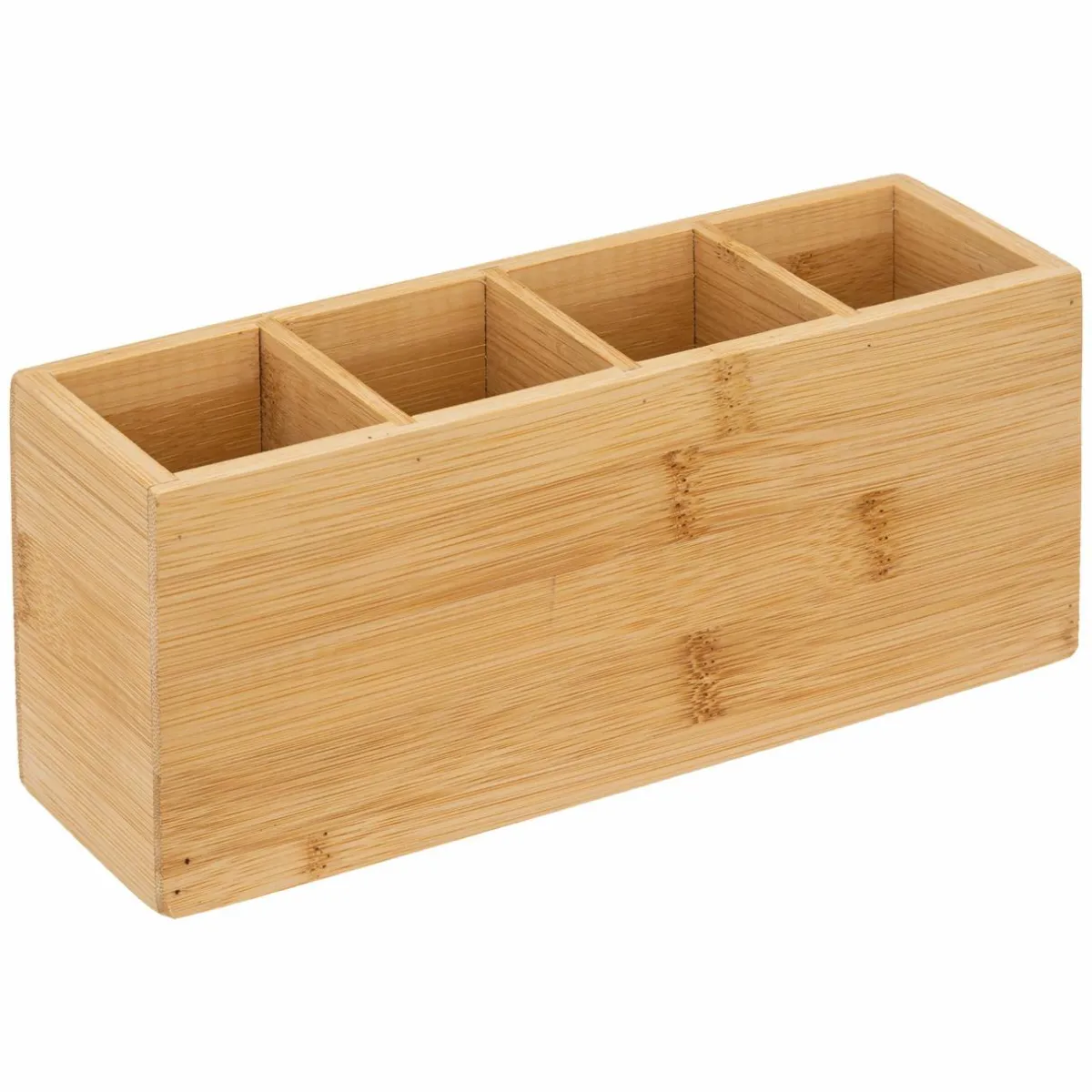 5 Five Simply Smart Organisateur de maquillage 4 compartiments Bambou Naturel