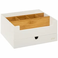 5 Five Simply Smart Organisateur de maquillage 1 tiroir Natureo Blanc Clearance