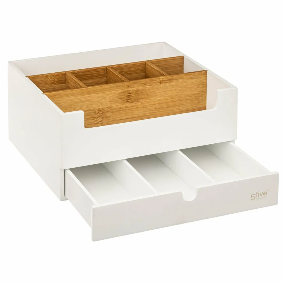 5 Five Simply Smart Organisateur de maquillage 1 tiroir Natureo Blanc Clearance