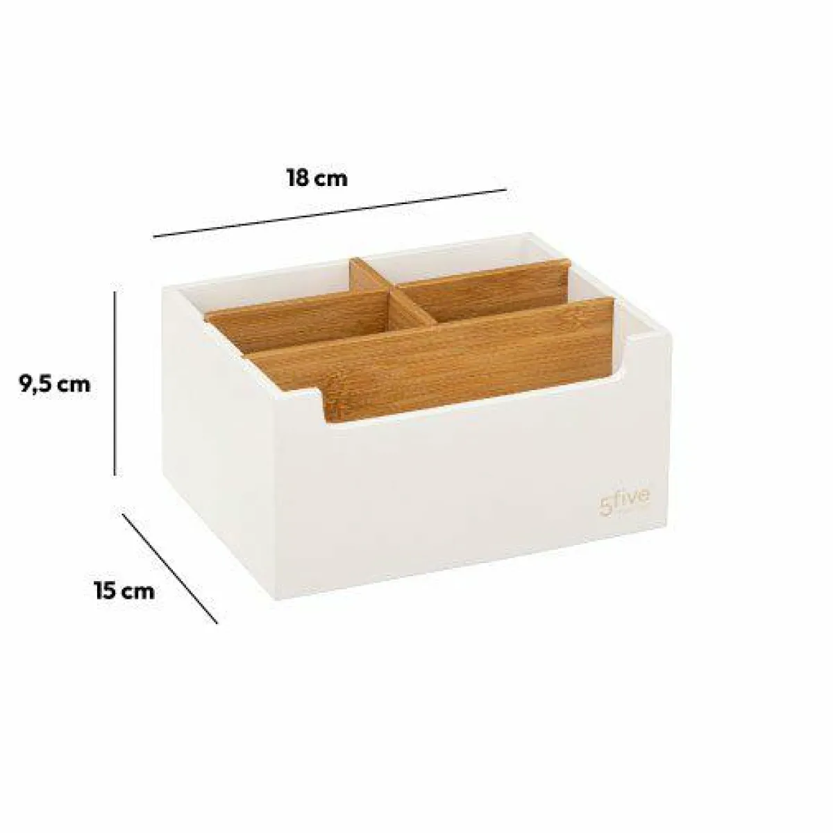 5 Five Simply Smart Organisateur de maquillage 5 compartiments Natureo Blanc Outlet