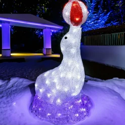 Feeric Lights & Christmas Otarie lumineuse 80 LED (H50 cm) Églantine Blanc froid Sale