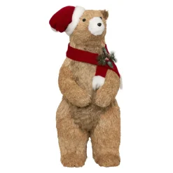JJA Ours décoratif en bois (H73 cm) Gulliver curieux Marron clair Hot