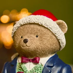 KAEMINGK Ours de Noël décoratif (H16 cm) Léo et ses cadeaux Multicolore