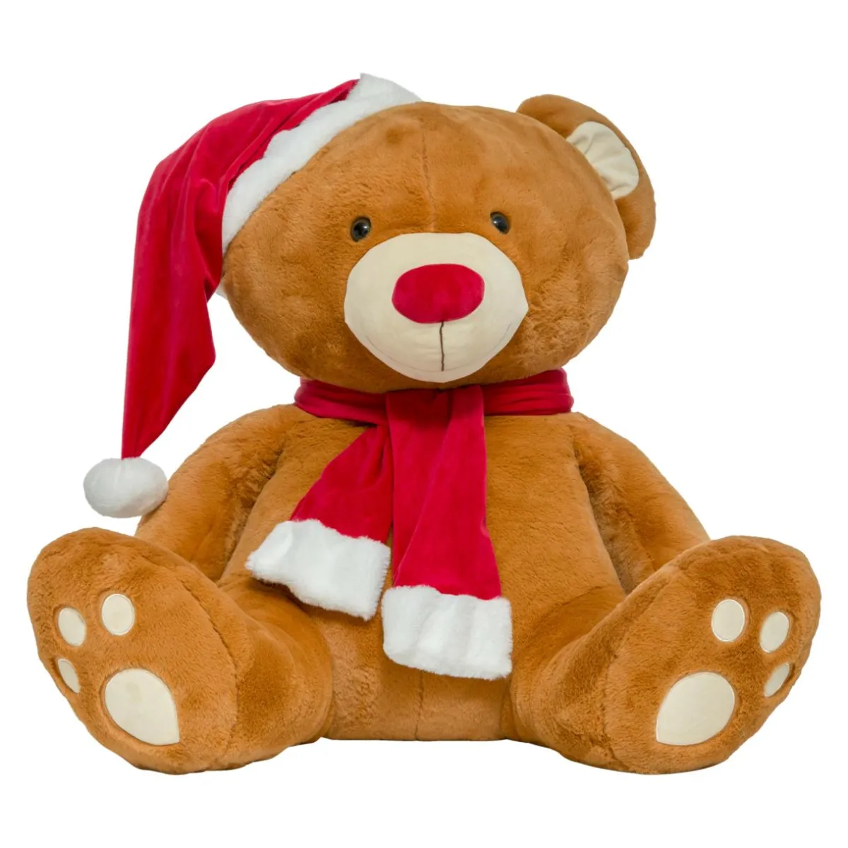 JJA Ours en peluche (H100 cm) Loulou écharpe rouge Marron Outlet