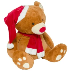 JJA Ours en peluche (H100 cm) Loulou écharpe rouge Marron Outlet