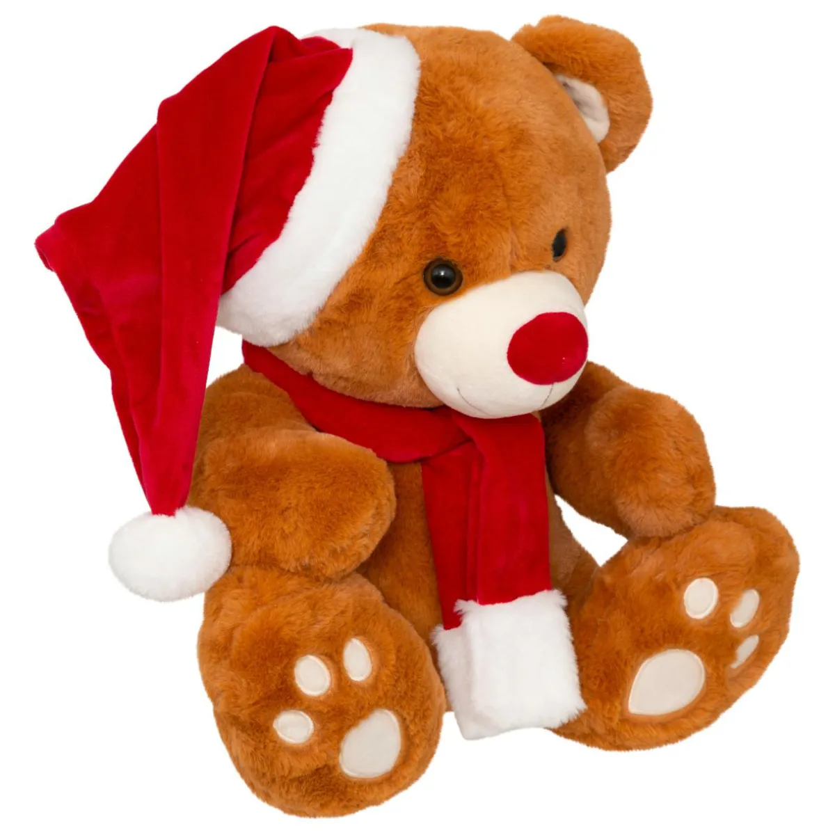 JJA Ours en peluche (H50 cm) Loulou écharpe rouge Marron Outlet